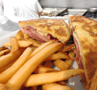 George's Grilled Ham and Cheese Sandwich